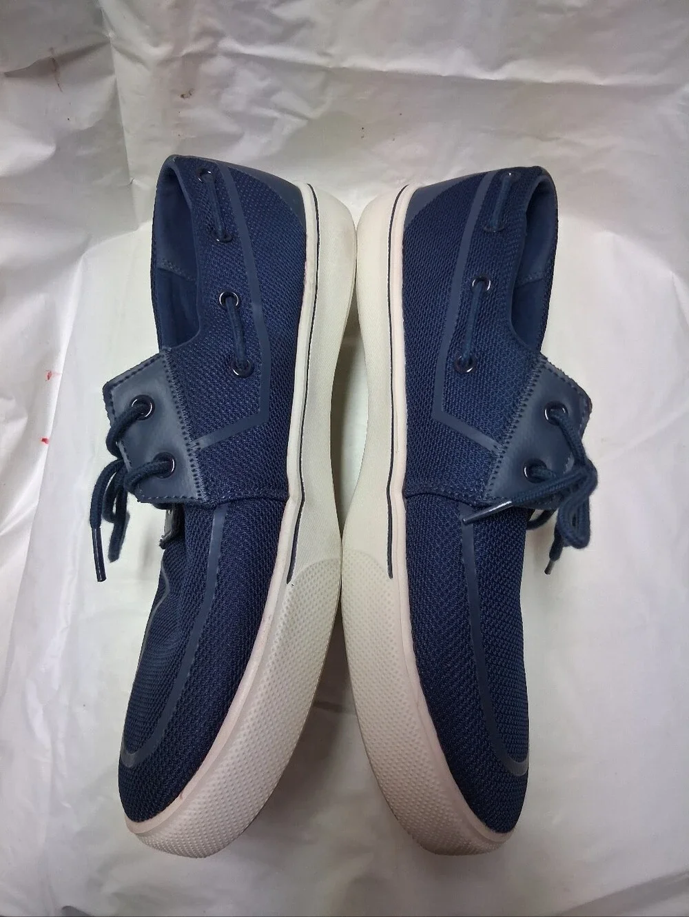 Lands' End Navy Men’s Casual Boat Shoe Size 12D Preowned